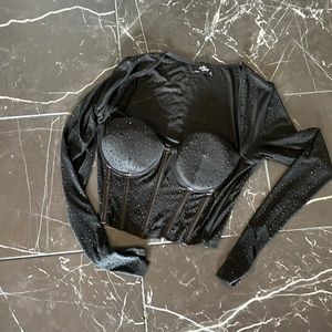 Sparkly shear corset top